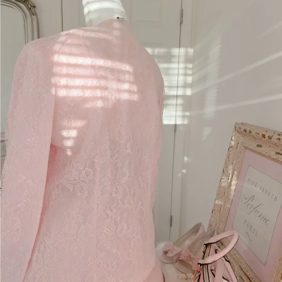 Lace Pink Spring blazer size 14 large - Picture 5 of 7
